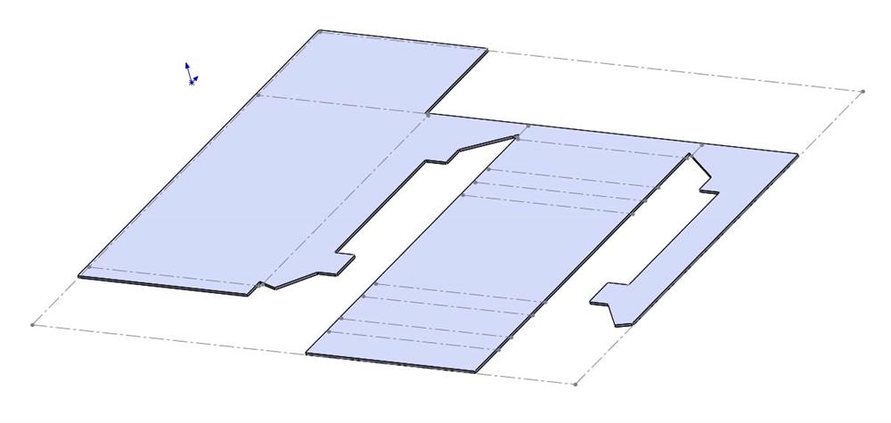 ایجاد نمای ورق گسترده (Flattern) از ورق ایجاد شده در محیط نرم‌افزار سالیدورک